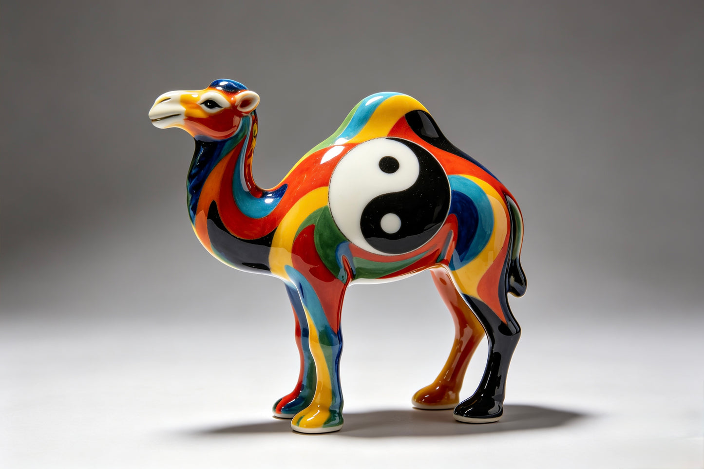 Tai Chi Camel Ceramic Ornament