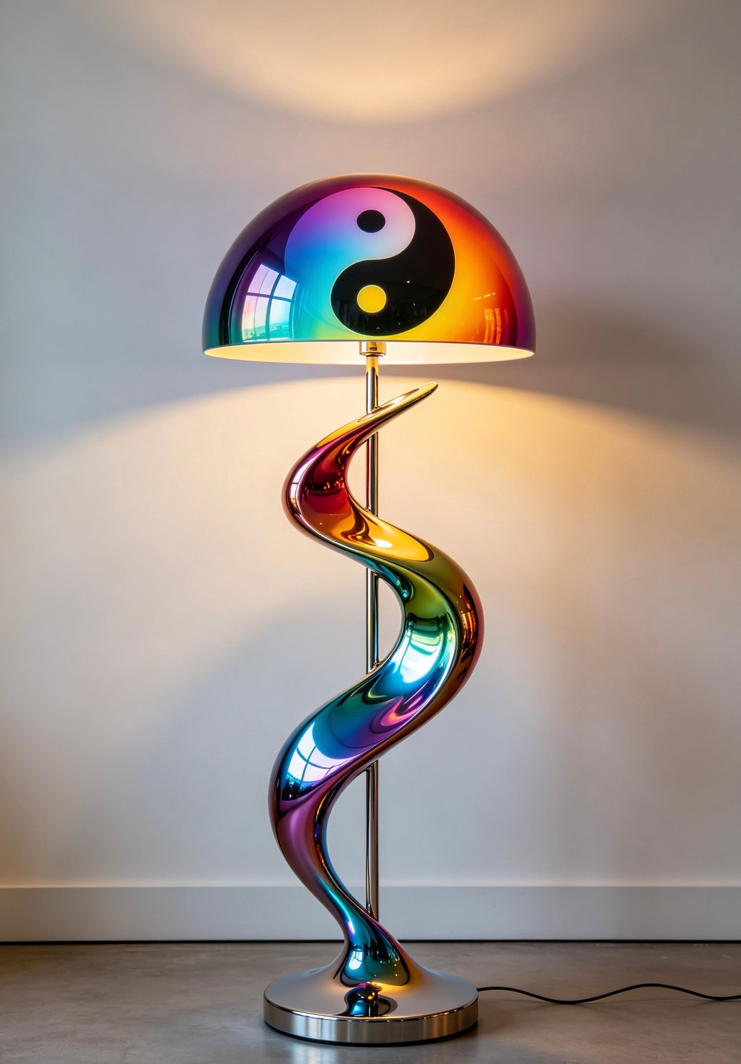 Tai Chi Rotating Cylinder Floor Lamp