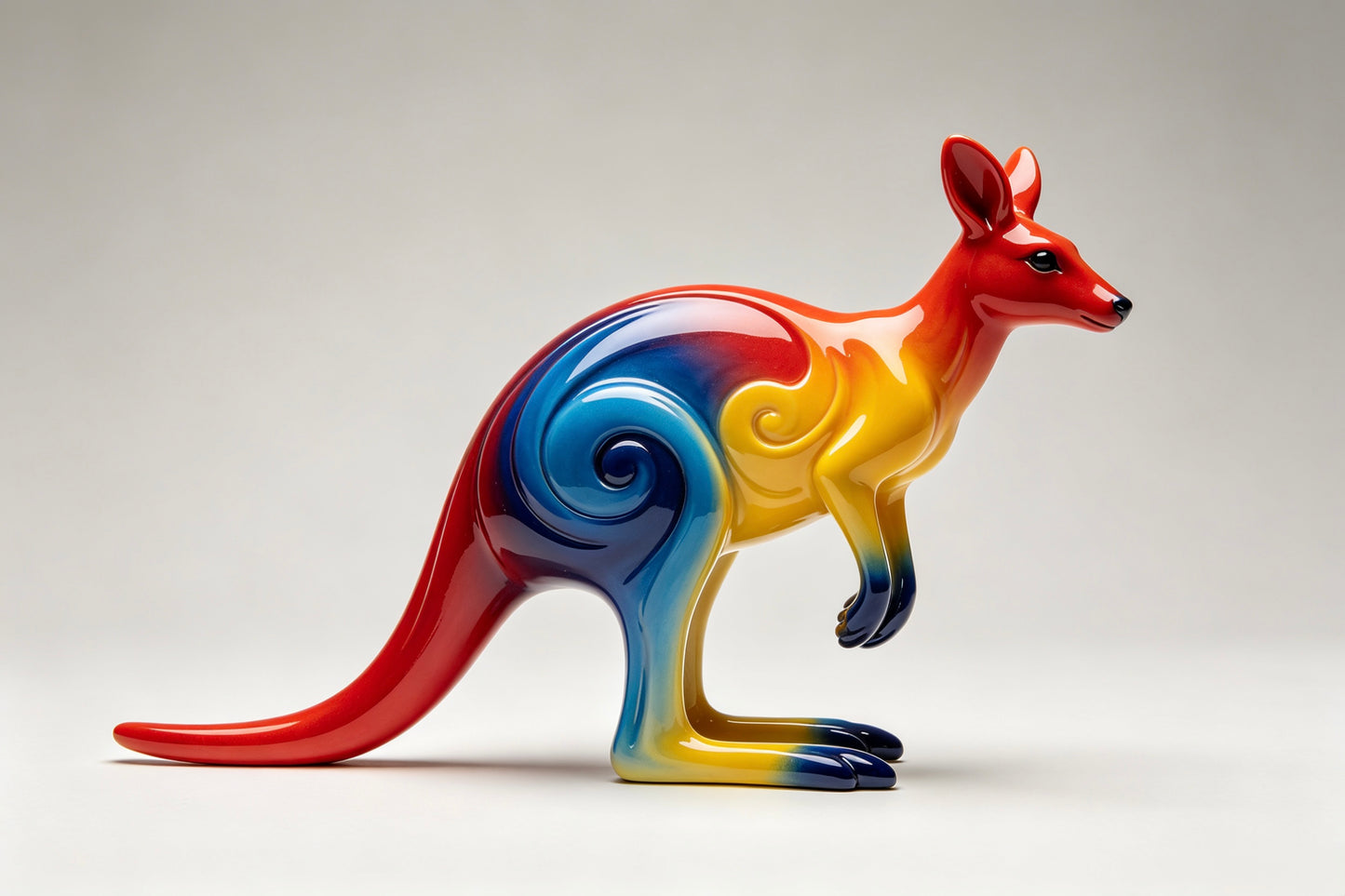 Tai Chi Kangaroo Ceramic Art Set