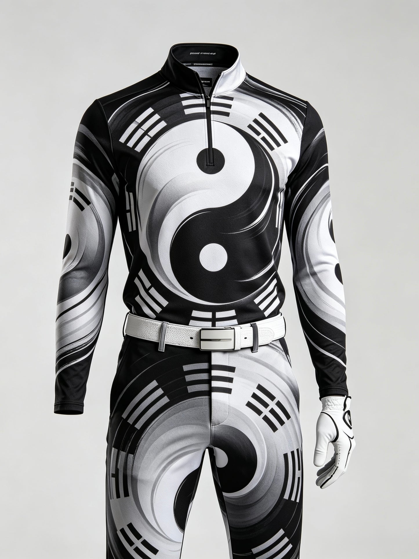 Tai Chi Silk Hand-Embroidered Golf Ensemble