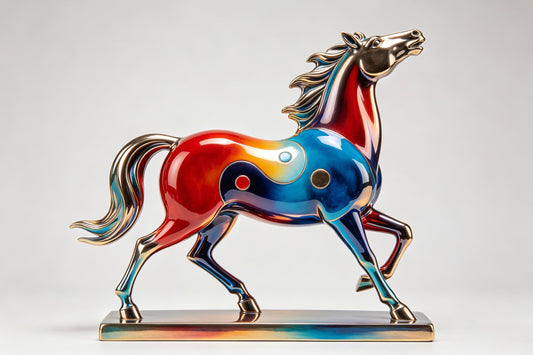 Tai Chi Galloping Horse Metal Art Collection