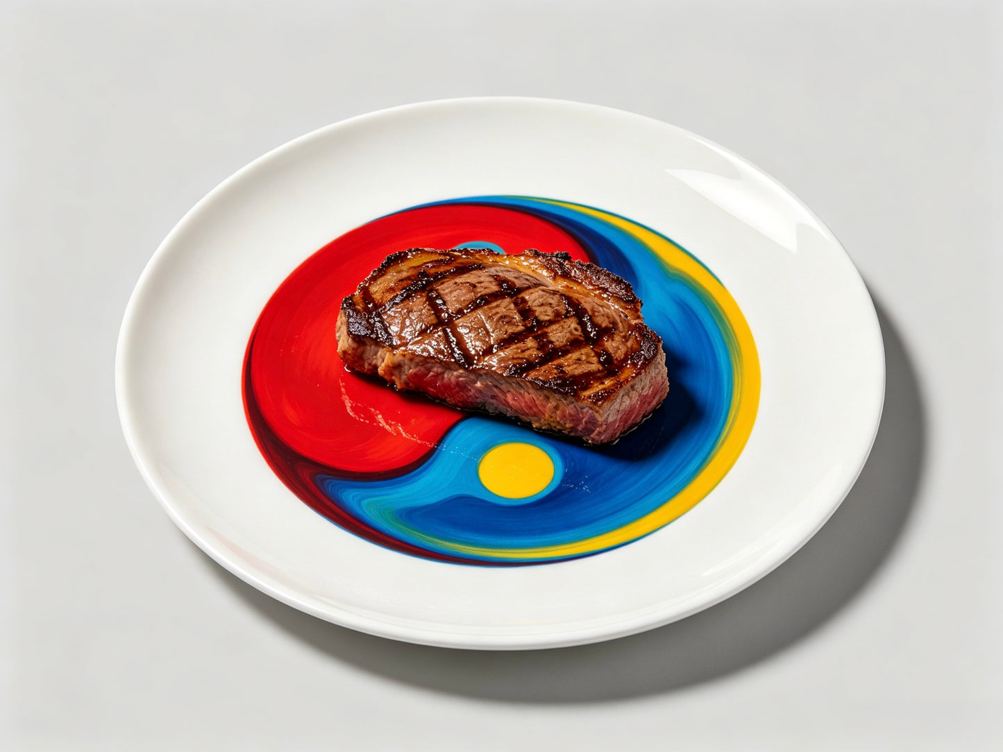 Tai Chi Main Course Porcelain Plate