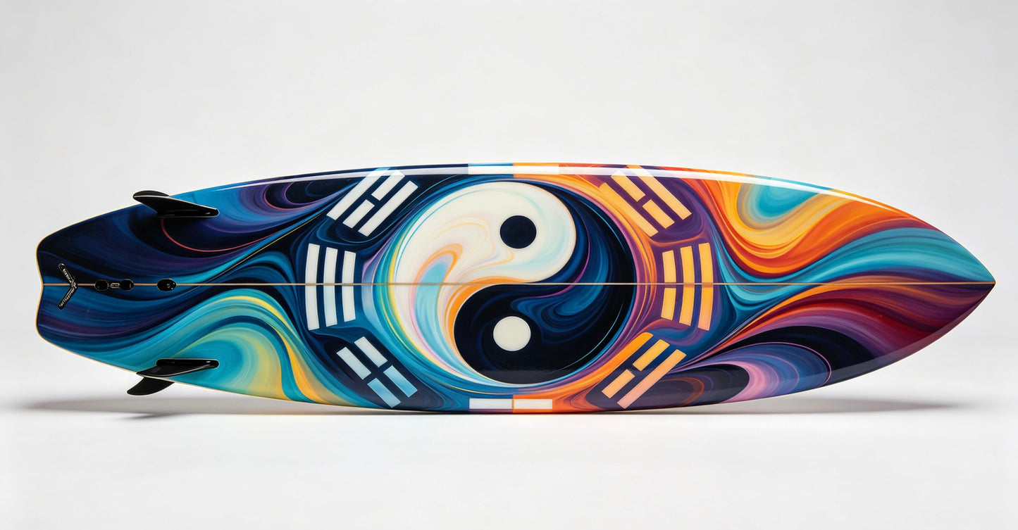 Tai Chi Pattern Surfboard