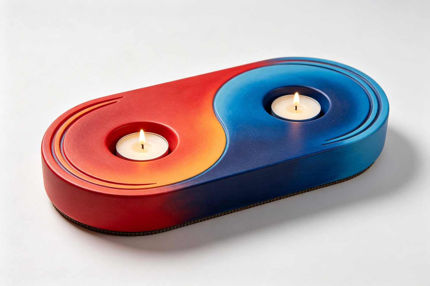 Tai Chi Rounded Corner Desktop Candlestick