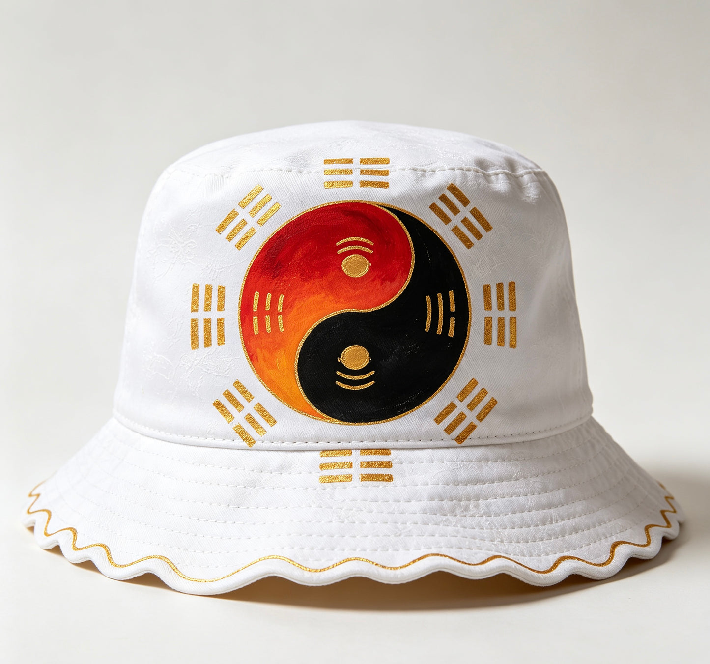 Tai Chi Pattern Hand Embroidered Hat