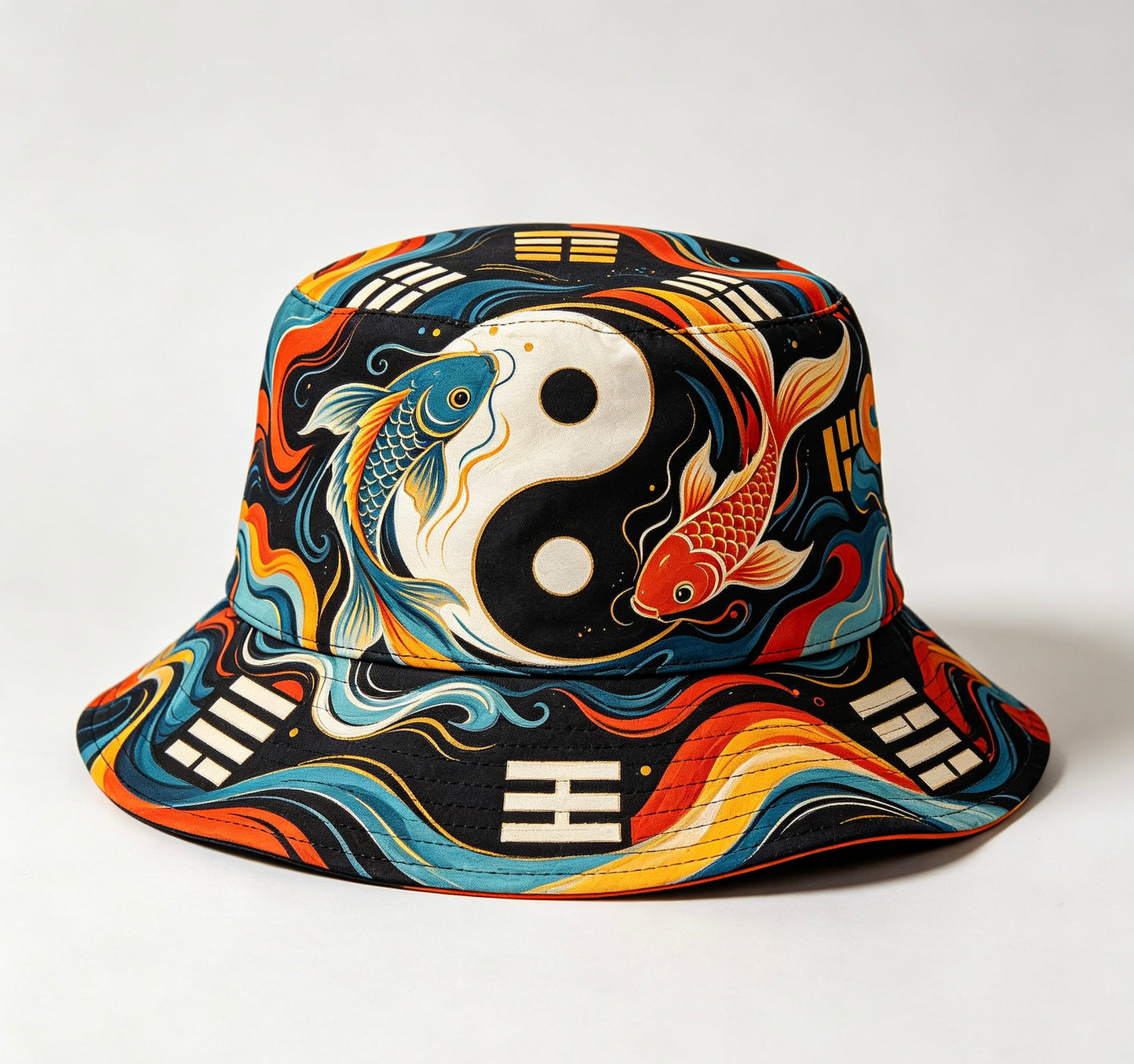 Tai Chi Pattern Hand Embroidered Hat