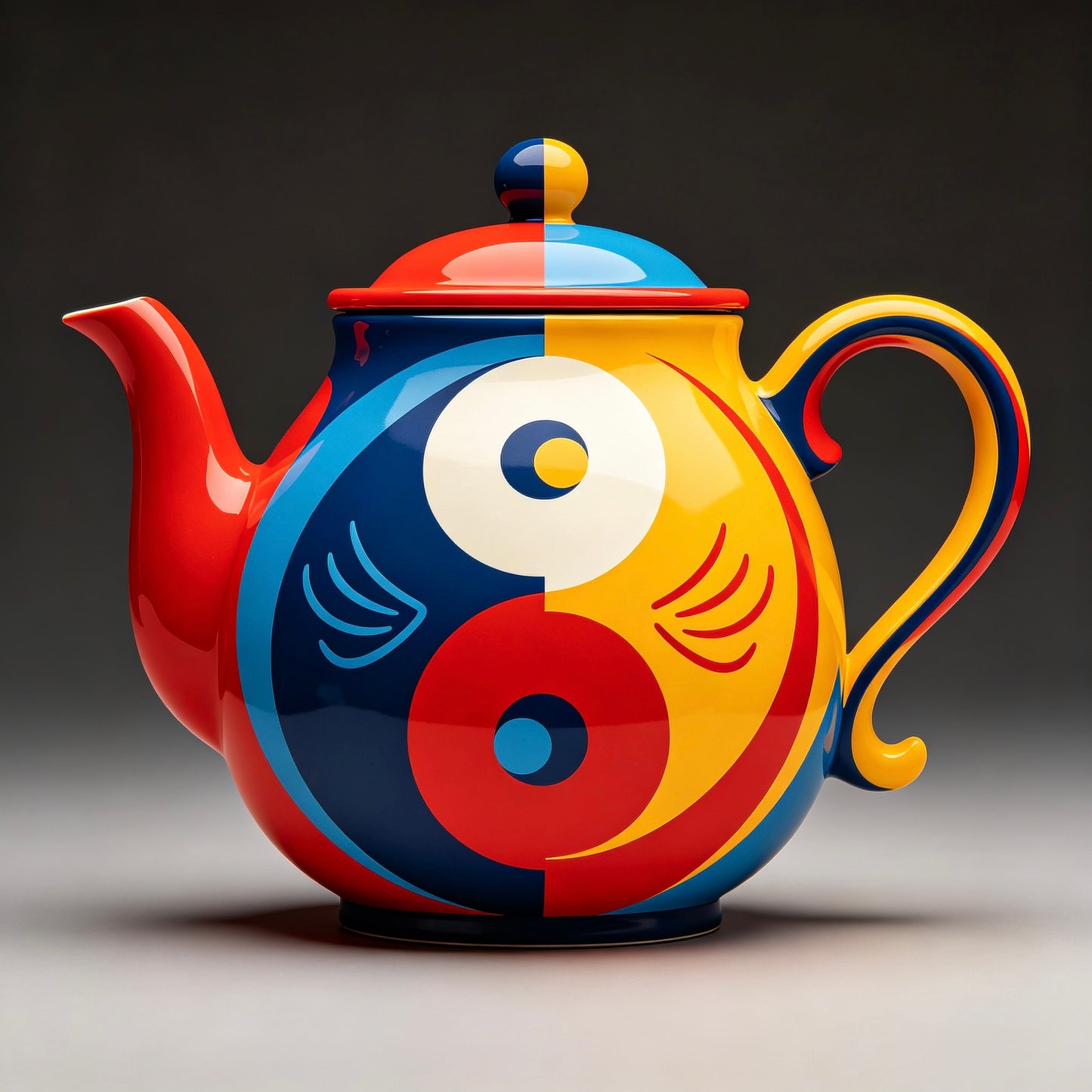 Tai Chi Large Capacity Ceramic Teapot
