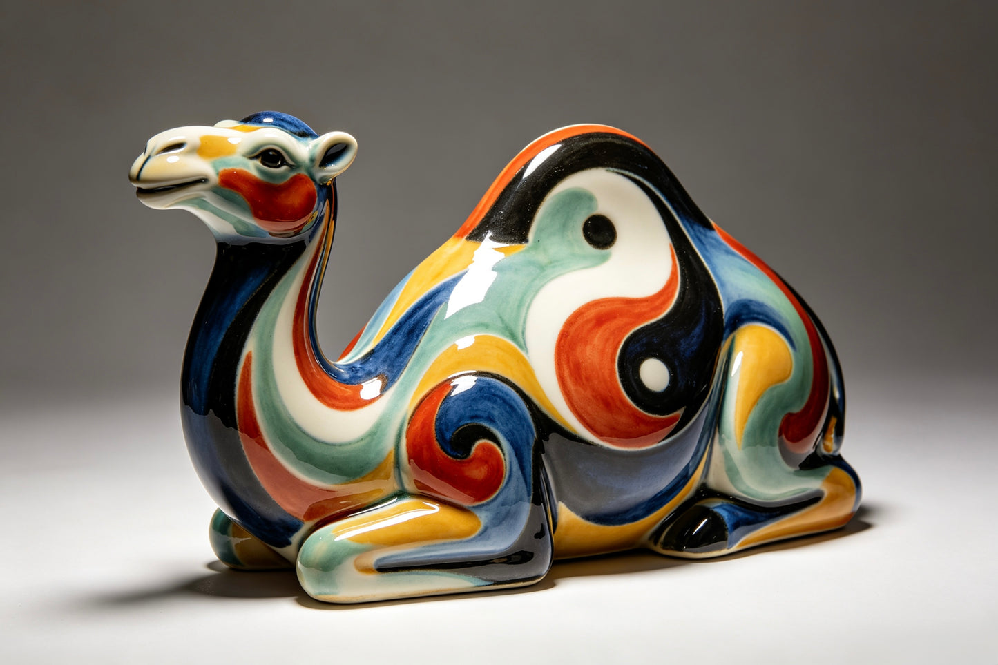 Tai Chi Camel Ceramic Ornament
