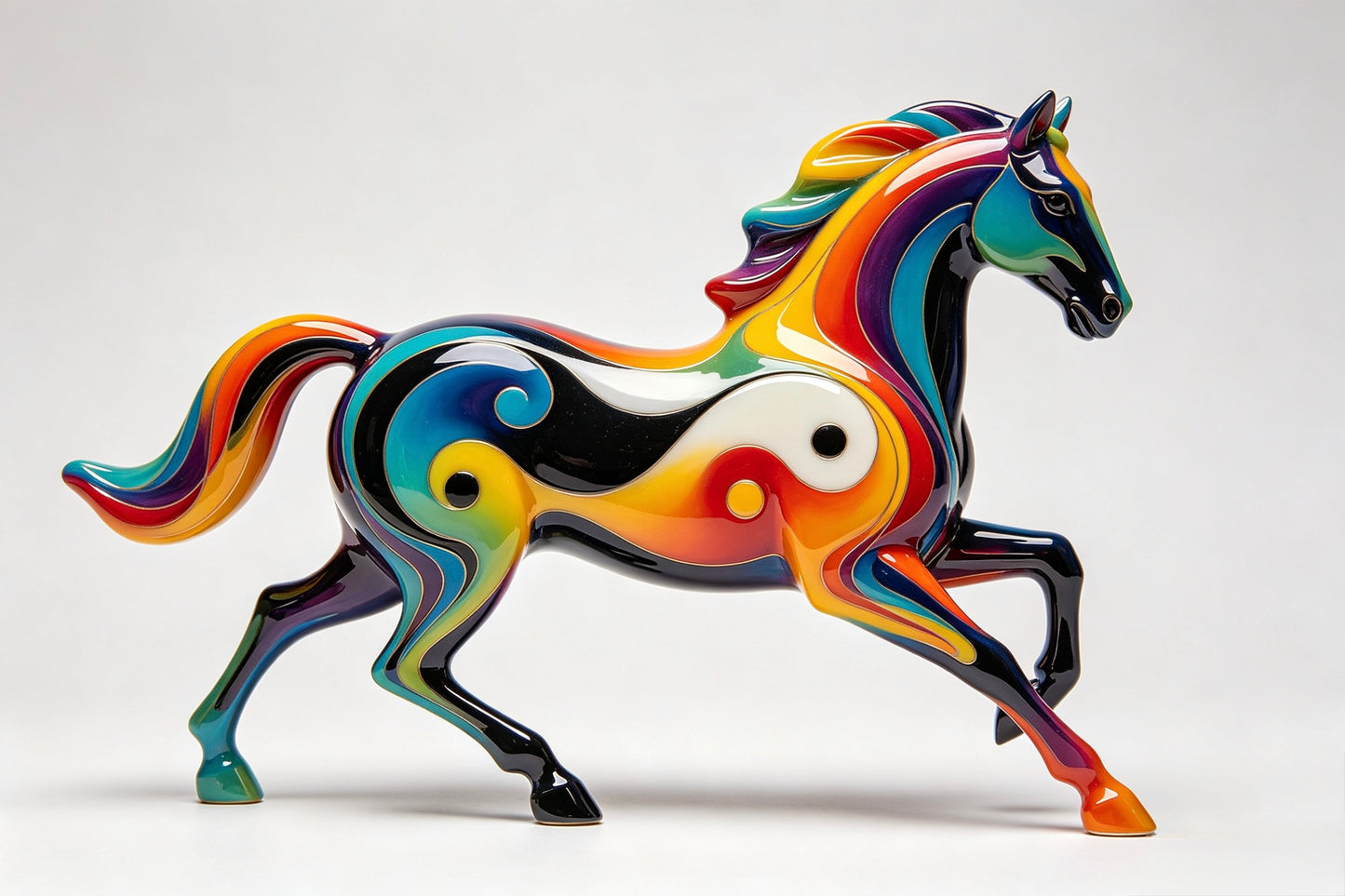Tai Chi Galloping Horse Metal Art Collection