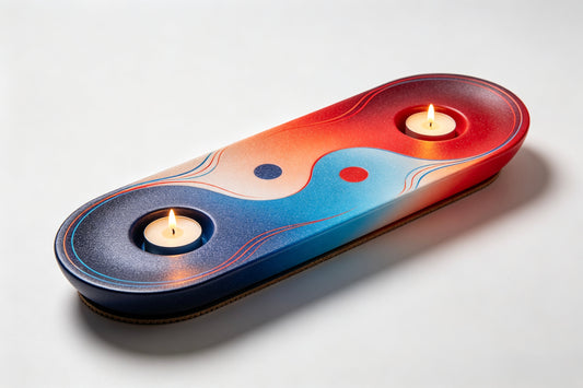 Tai Chi Rounded Corner Desktop Candlestick