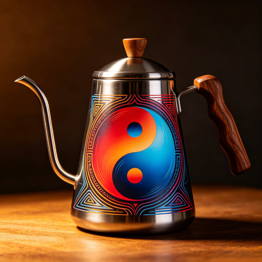 Tai Chi Wooden Handle Coffee Pour-over Pot
