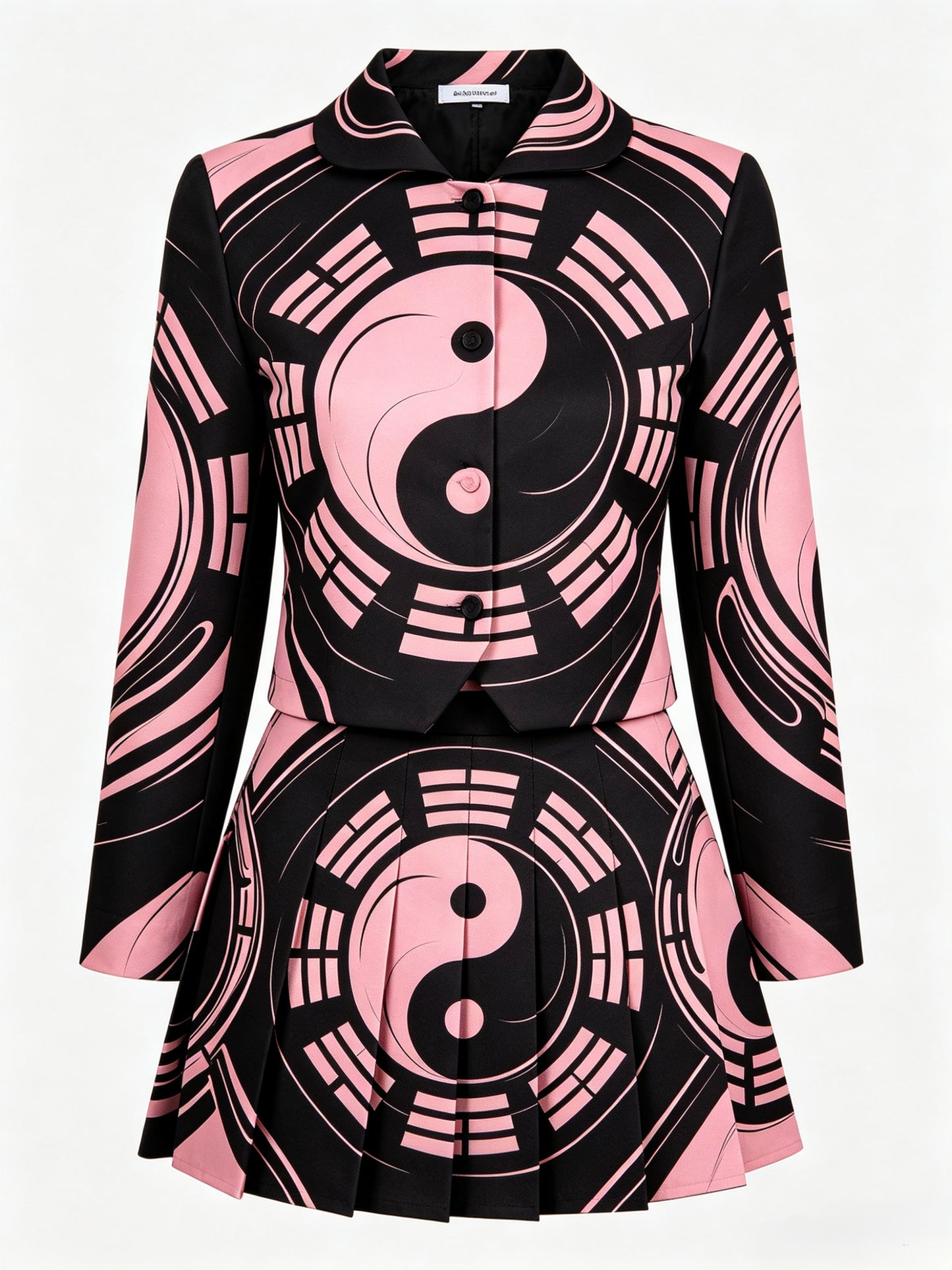 Tai Chi hand-embroidered JK skirt crafted