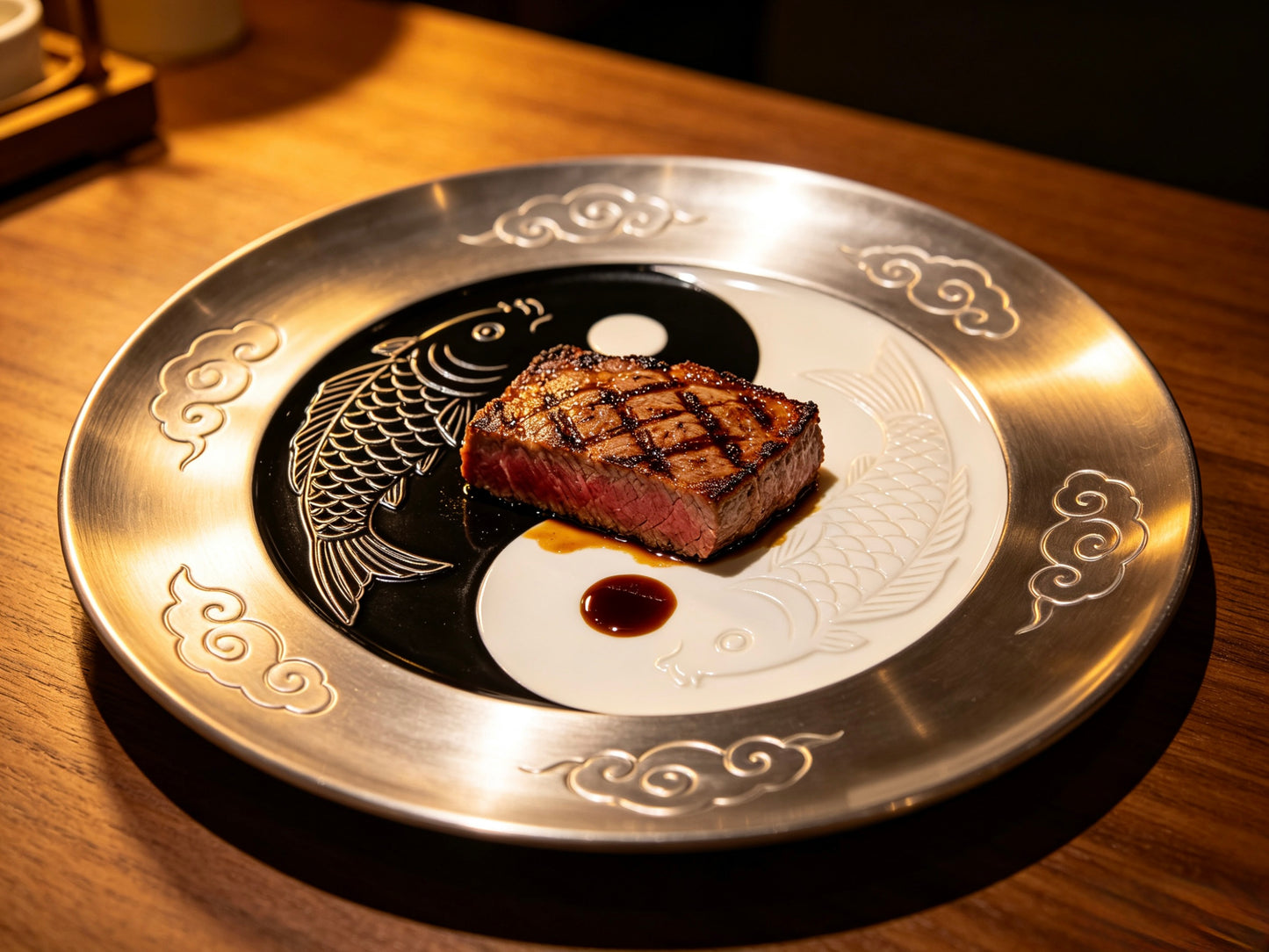 Tai Chi Metal Dinner Plate