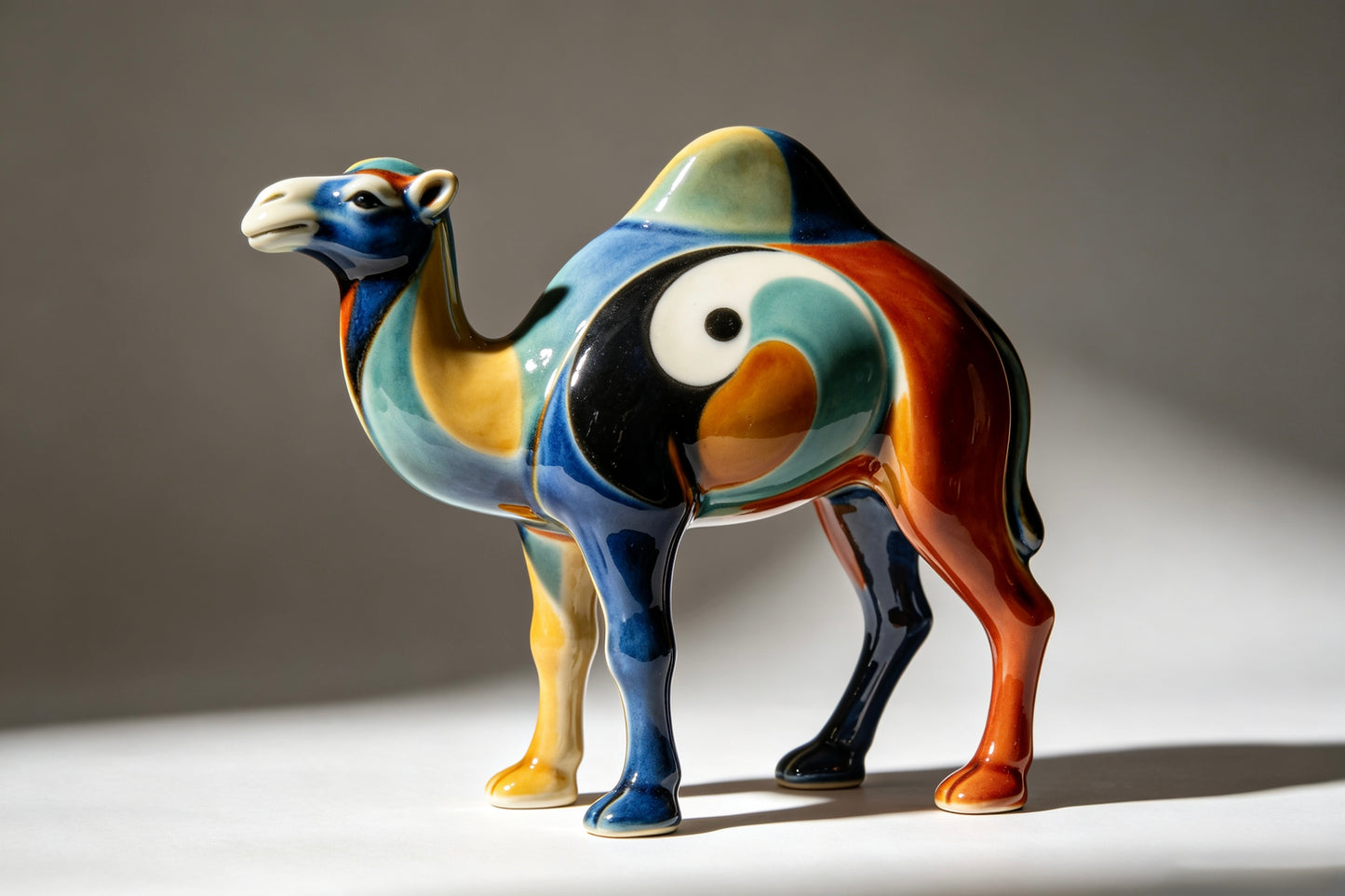 Tai Chi Camel Ceramic Ornament