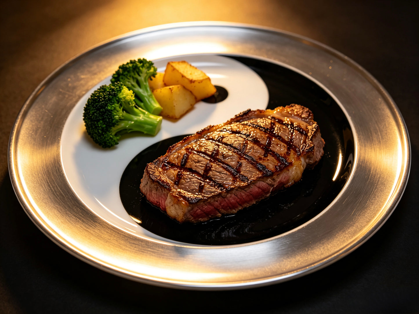 Tai Chi Metal Dinner Plate