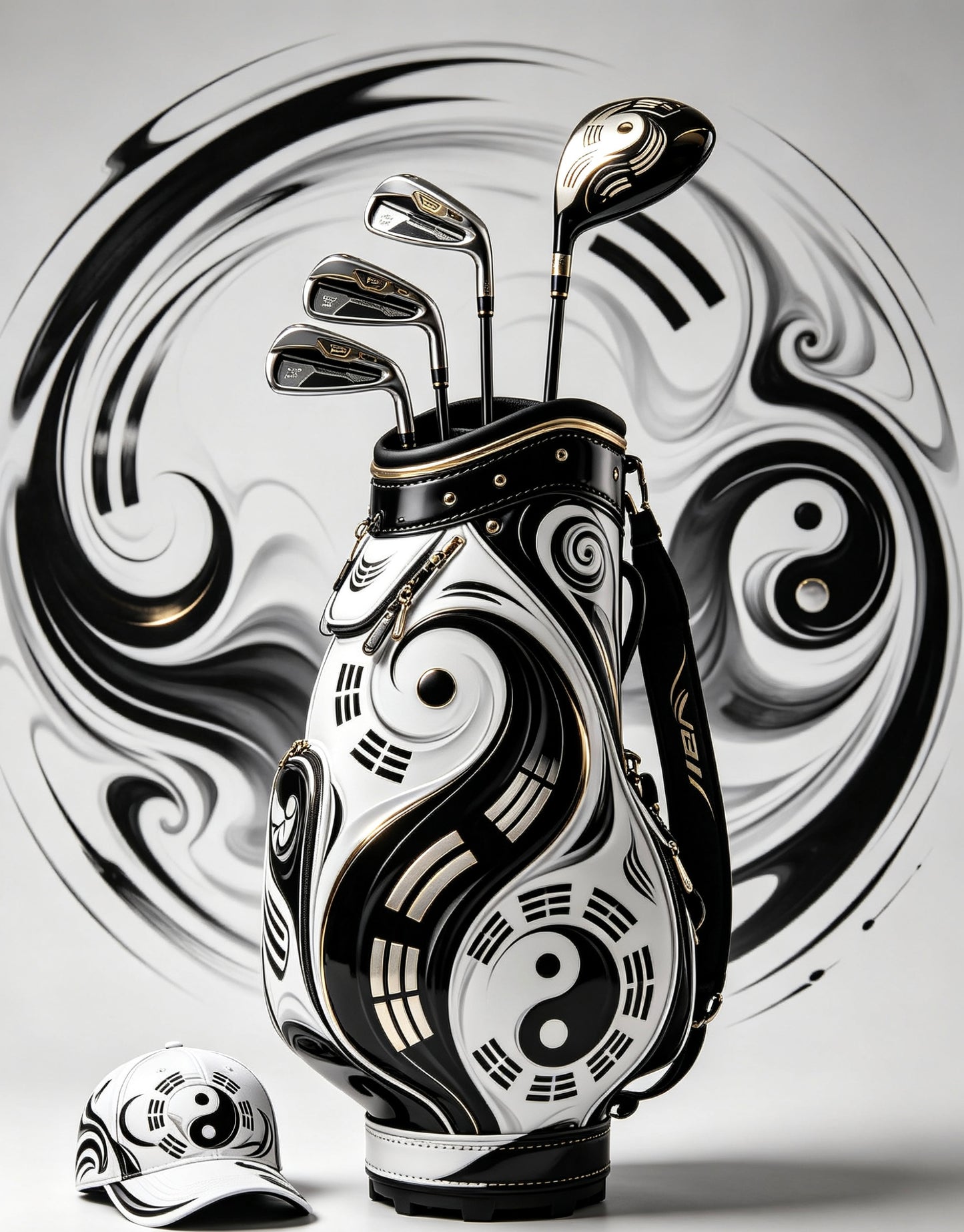 Handcrafted Tai Chi Embroidered Golf Bag